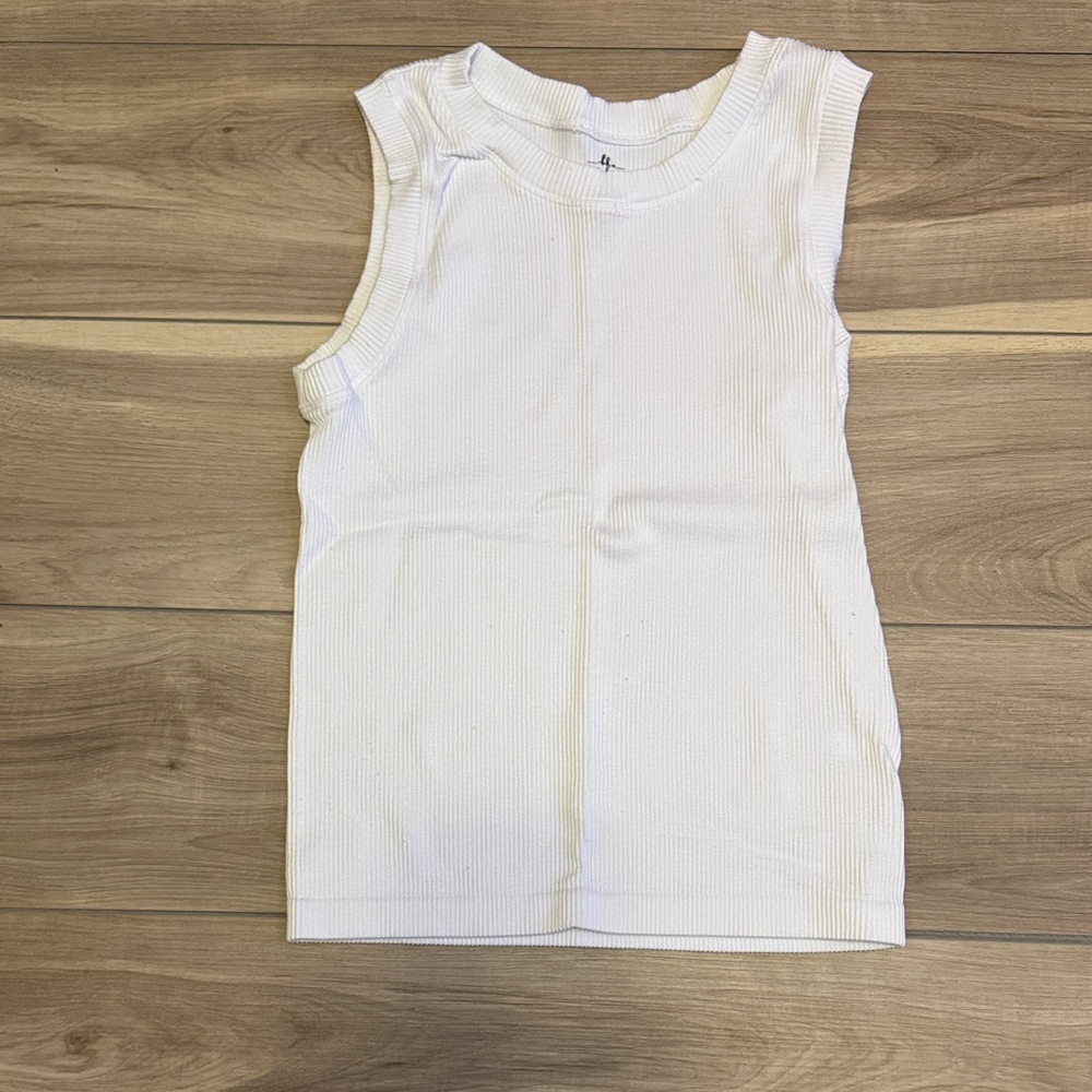 BKE Ivory Sleeveless Tank Top